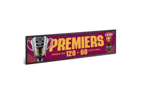 SALE SALE SALE     Brisbane Lions 2024 Premiers Score Bar Runner