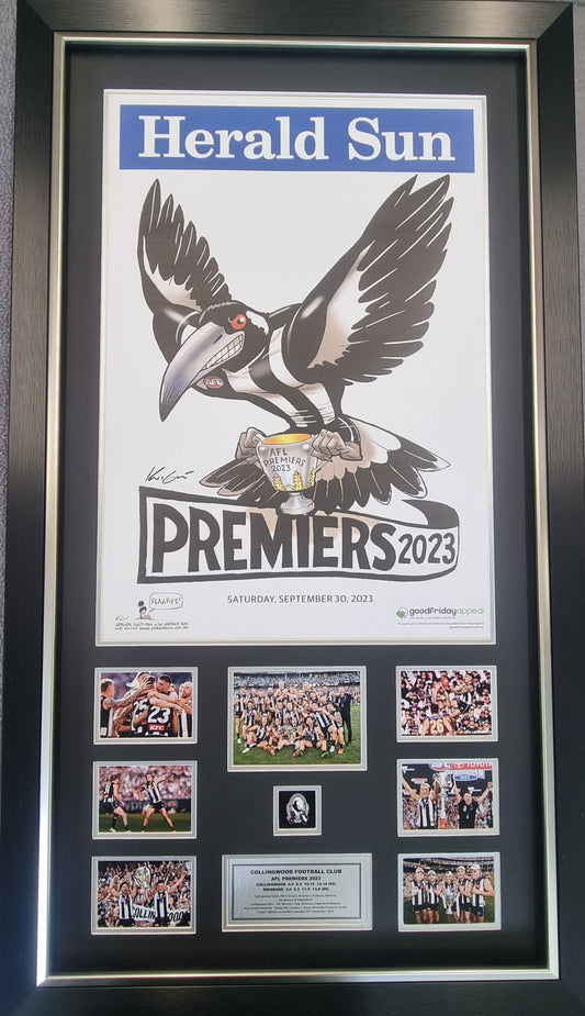 Collingwood Magpies Premiership Photos & Poster With Plaque Framed (Pick up only)