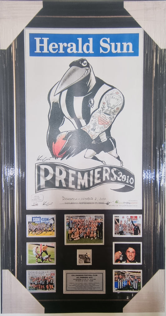 Collingwood Magpies 2010 Premiership Photos & Poster With Plaque Framed (Pick up only)