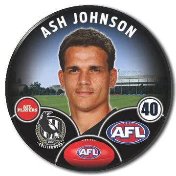 AFL Collingwood Player Badge - Ash Johnson