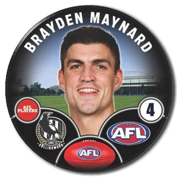 2023 AFL Collingwood Player Badge - Brayden Maynard