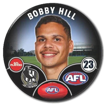 2023 AFL Collingwood Player Badge - Bobby Hill