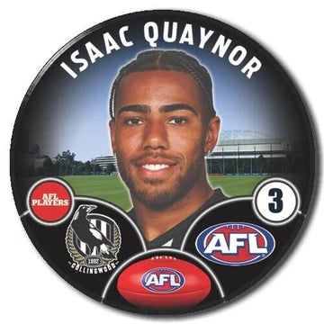 AFL Collingwood Player Badge - Isaac Quaynor