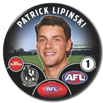 2024 AFL Collingwood Player Badge - Patrick Lipinski