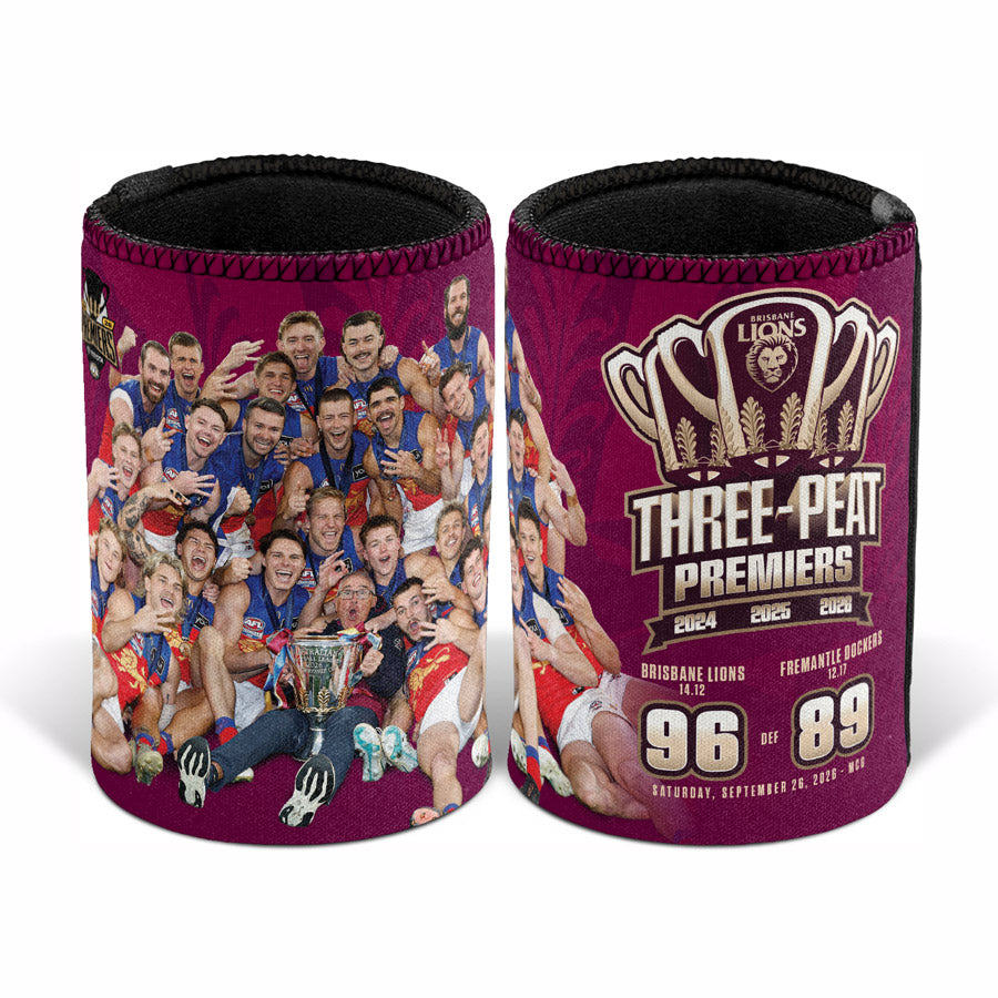 Brisbane Lions 2026 Premiers Team Photo Can Cooler (Pre Order)