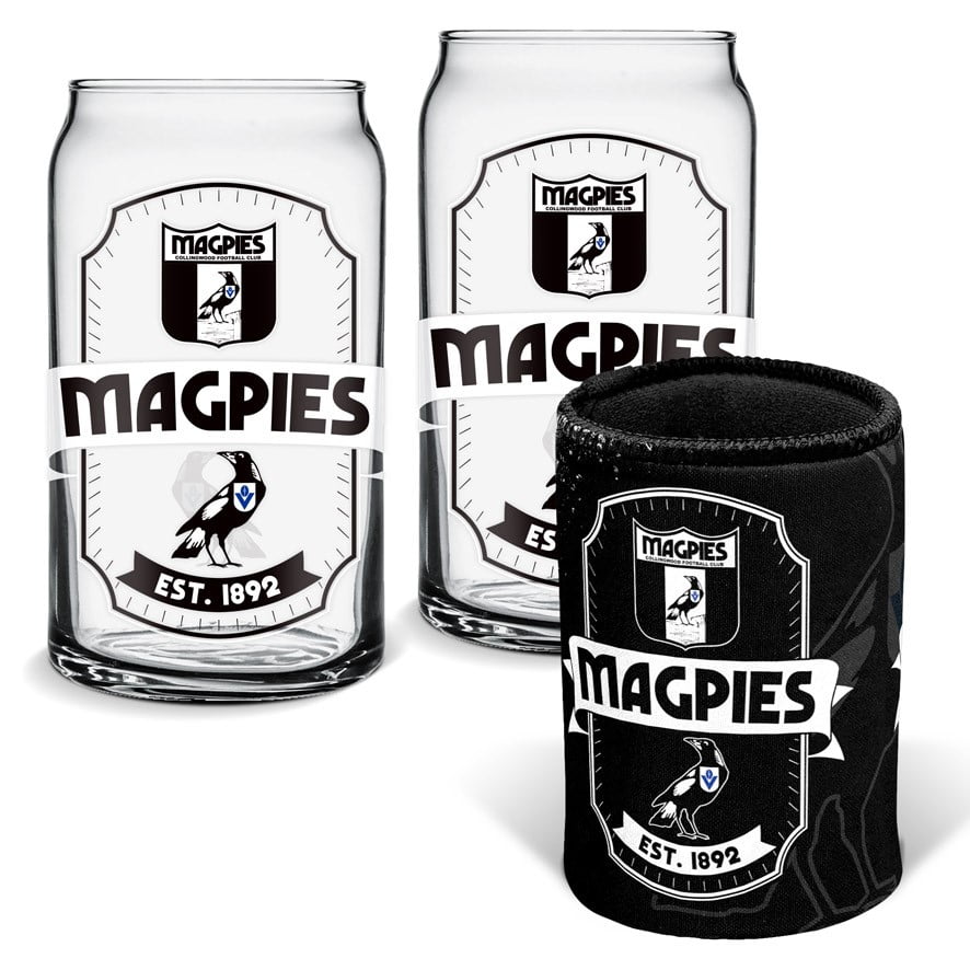 Collingwood Magpies
Set Of 2 Glasses & Cal Cooler Gift Pack