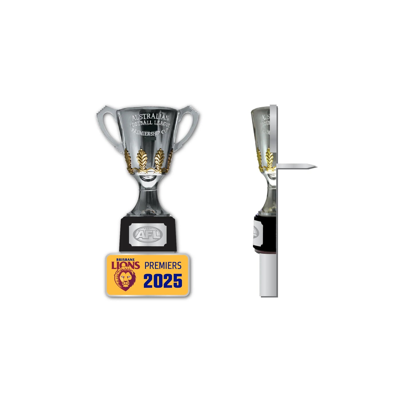 Brisbane Lions 2025 Premiers 3D Trophy Pin (Pre Order)