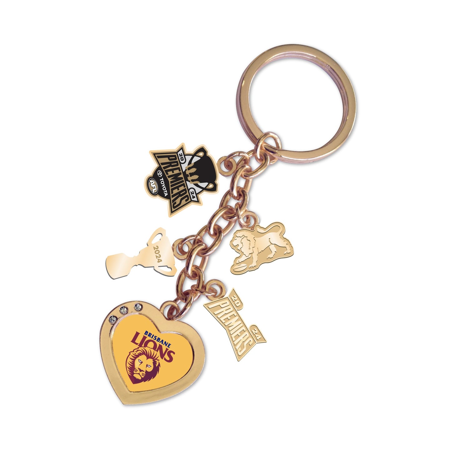 SALE SALE SALE Brisbane Lions 2024 Premiers Charm Keyring