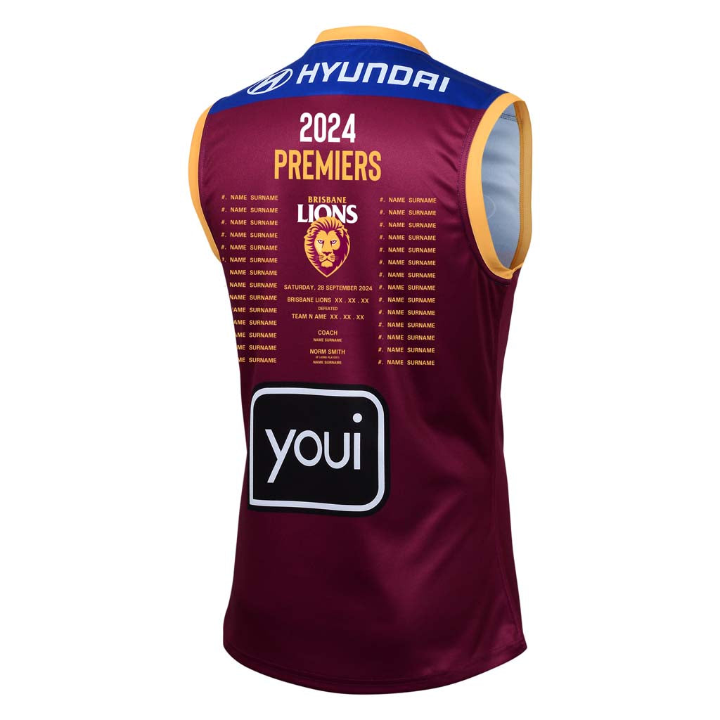 SALE SALE SALE Brisbane Lions Adults 2024 Premiership Guernsey IN STORE NOW