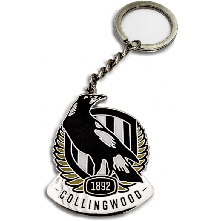 Collingwood Magpies Logo Metal Keyring