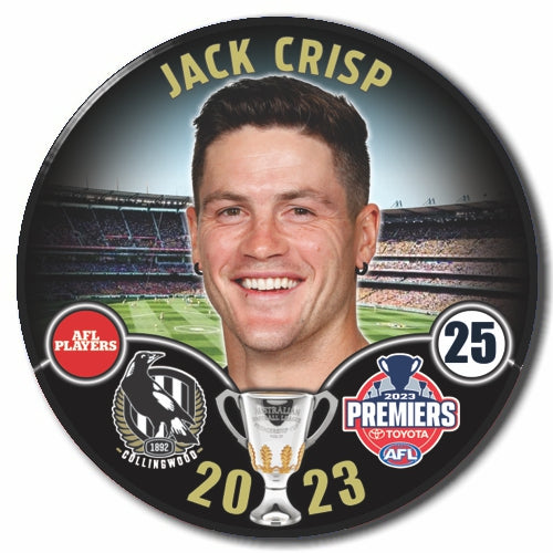 SALE SALE SALE 2023 AFL Collingwood Premiership Player Badge - Jack Crisp
