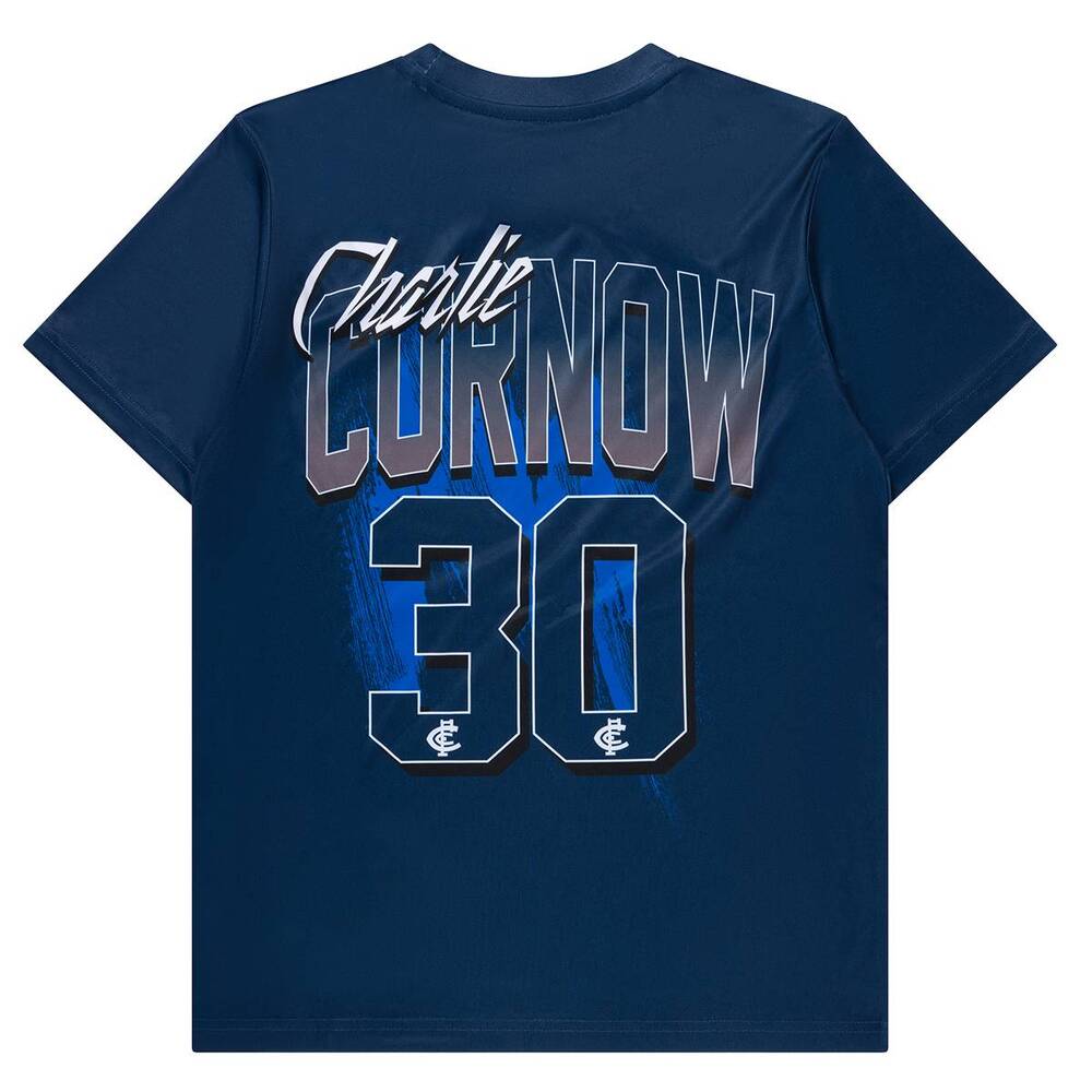 SALE SALE SALE Carlton Blues Charlie Curnow Youths Player Tee