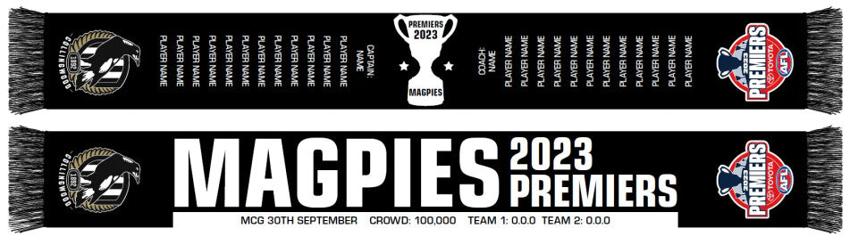 SALE SALE SALE Collingwood Magpies 2023 Premiership Scarf