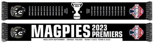 Collingwood Magpies 2023 Premiership Scarf