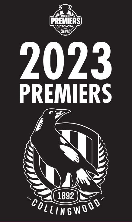 SALE SALE  SALE                  2023 AFL Premiership Collingwood Magpies Flag 90cm X 150cm