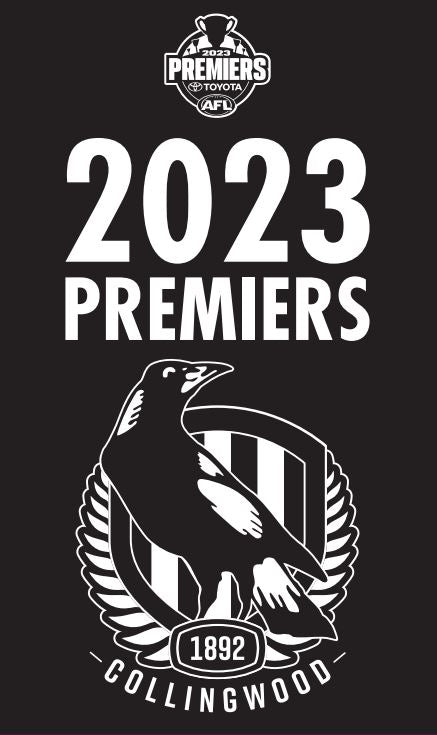 2023 AFL Premiership Collingwood Magpies Flag 90cm X 150cm
