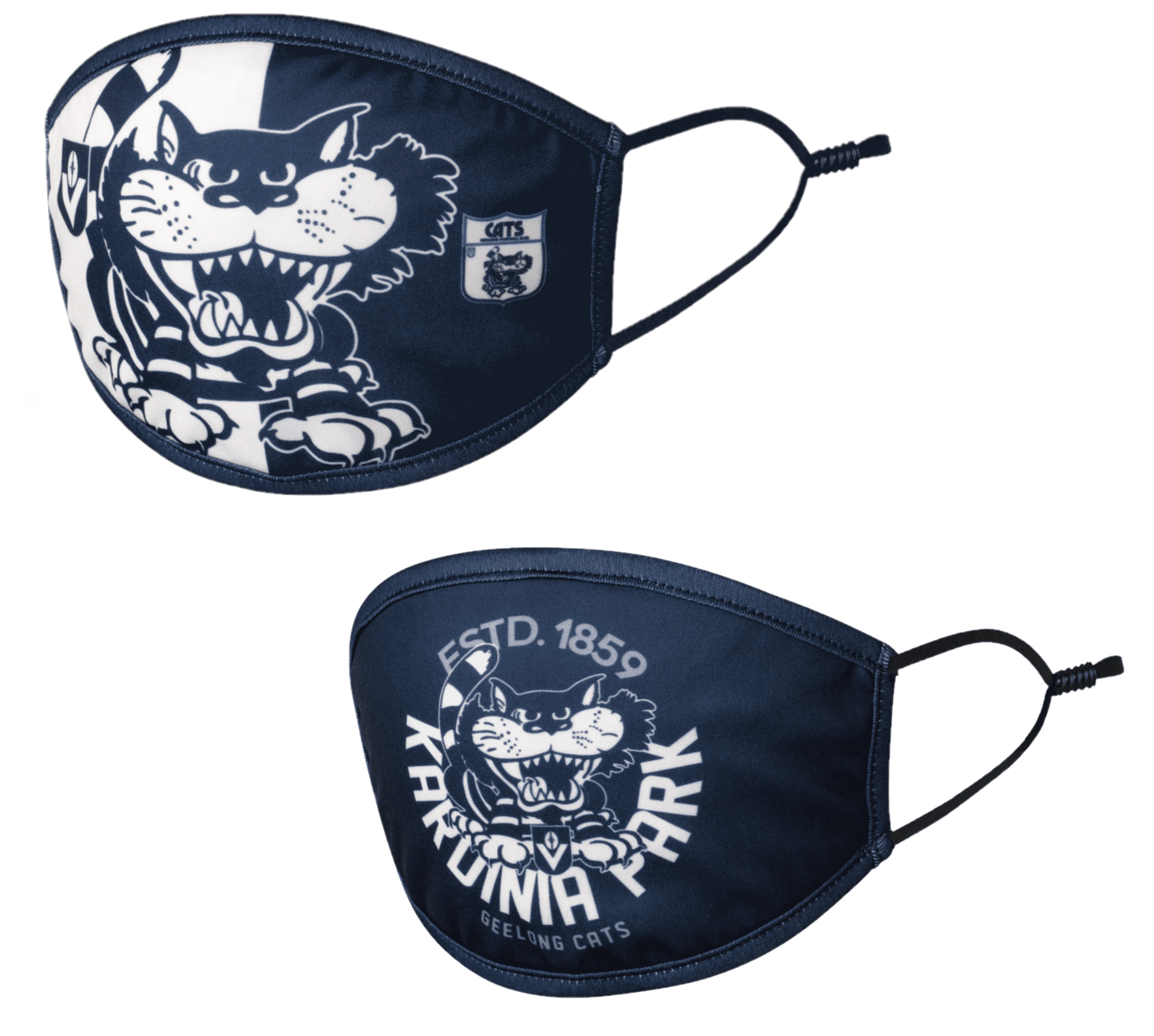 Geelong Cats Set Of 2 Face Masks