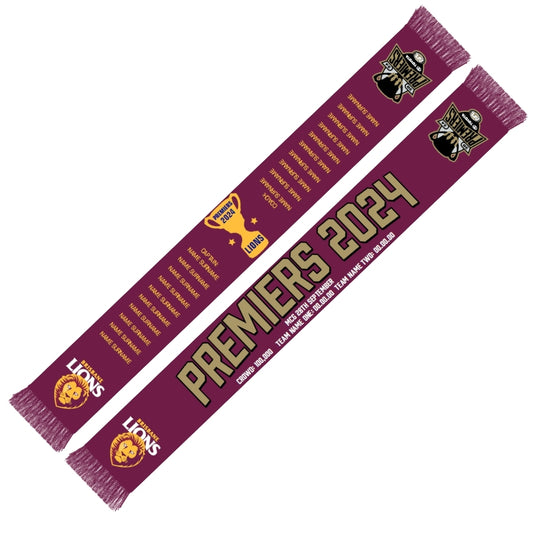 SALE SALE SALE     Brisbane Lions 2024 Premiers Supporter Scarf