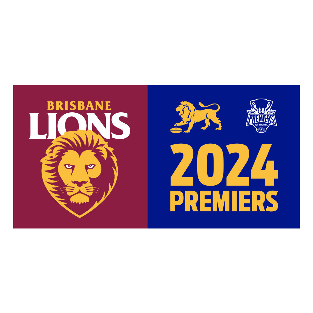 SALE SALE SALE     Brisbane Lions 2024 Premiers Flag Pole Flag 90cm X 180cm