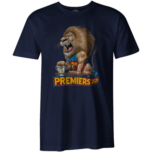 SALE SALE SALE      Brisbane Lions 2024 Premiers Mark Knight Tee
