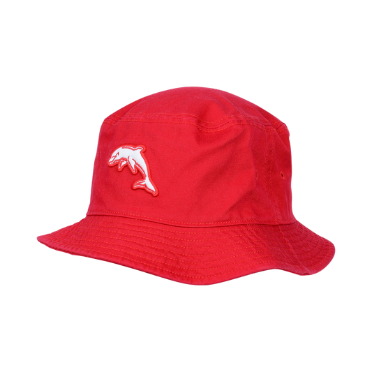 Dolphins Red Twill Bucket Hat