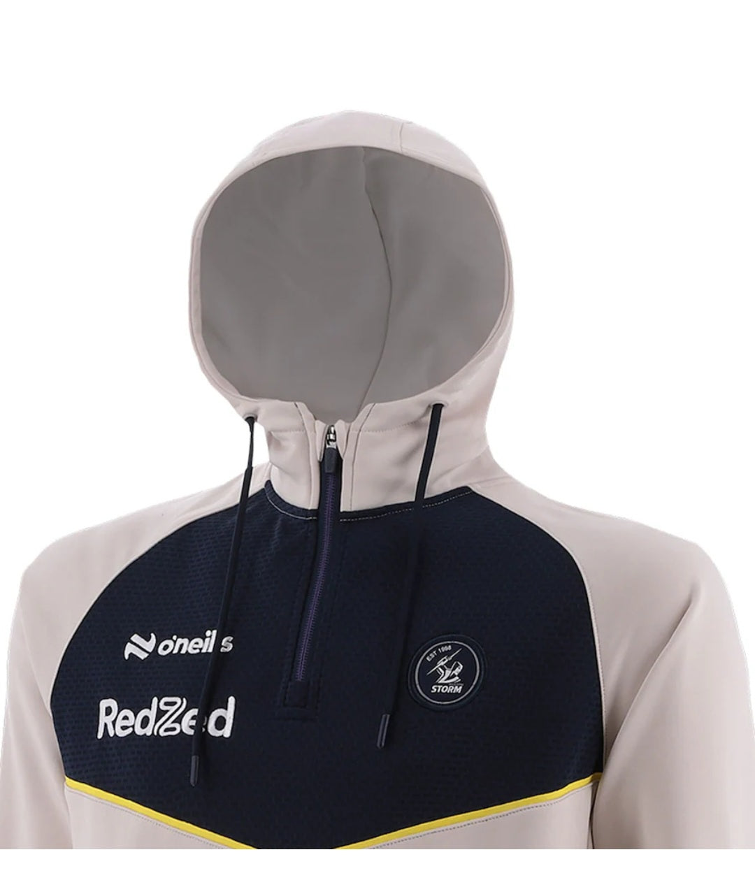 SALE SALE SALE Melbourne Storm O'Neills 2025 Tech Fleece Half Zip Hoodie