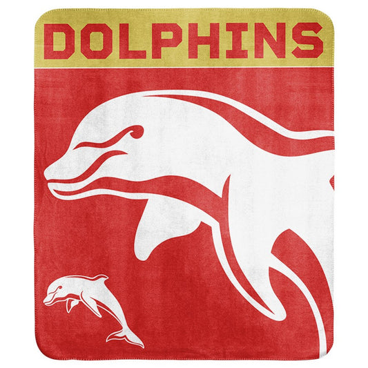 Dolphins NRL Polar Fleece Rug Blanket