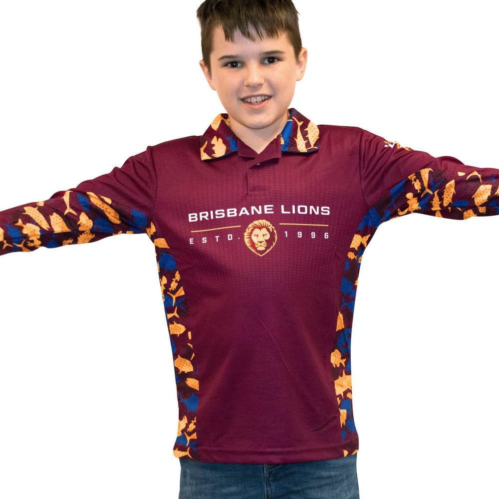 Brisbane Lions "Reef Runner’ Fishing Shirt Youth