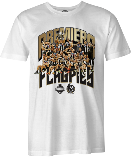 SALE SALE  SALE    AFL Premiers Collingwood Magpies Adults Celebration Tee