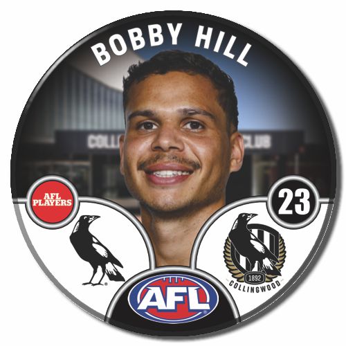 AFL Collingwood Player Badge - Bobby Hill