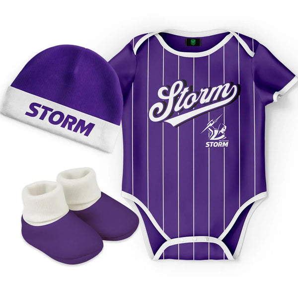 NRL Melbourne  Storm Lullaby 3 piece set