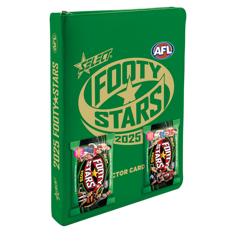 GREAT NEWS IN STORE NOW 2025 AFL Footy Stars Vinyl Album + 2 Packs Cards