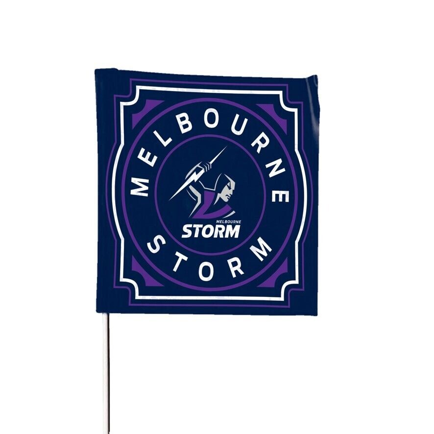 SALE Melbourne Storm NRL Square Flag 700mm h x 700mm w