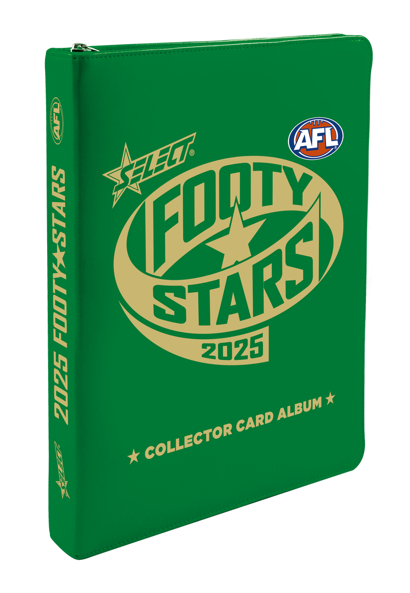 GREAT NEWS IN STORE NOW 2025 AFL Footy Stars Vinyl Album + 2 Packs Cards