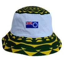 Cook Islands Bucket Hat Green Yellow
