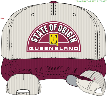 QLD Maroons Ivory/Maroon Retro Corduroy Cap