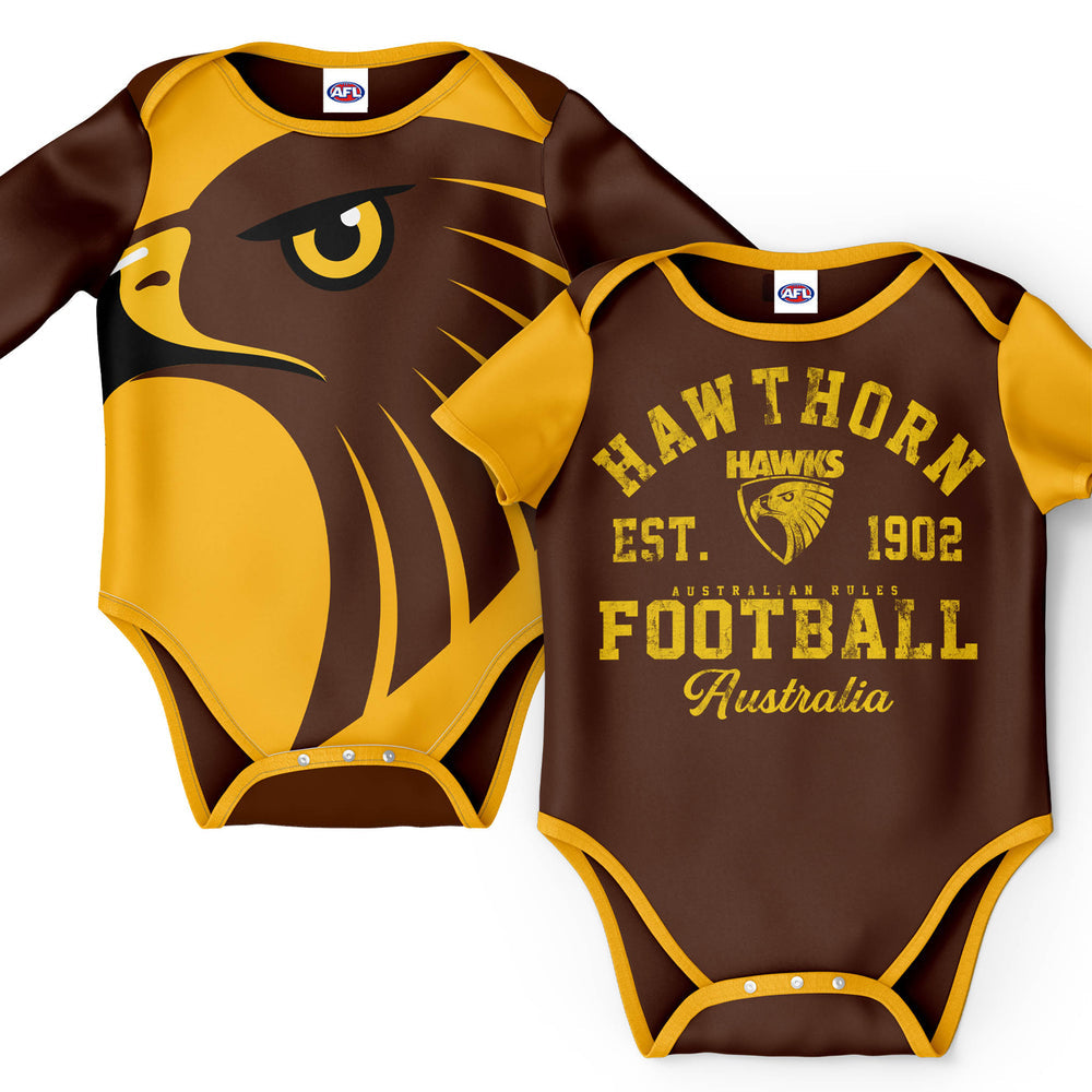 Hawthorn Hawks AFL 2pc Bodysuit Gift Set