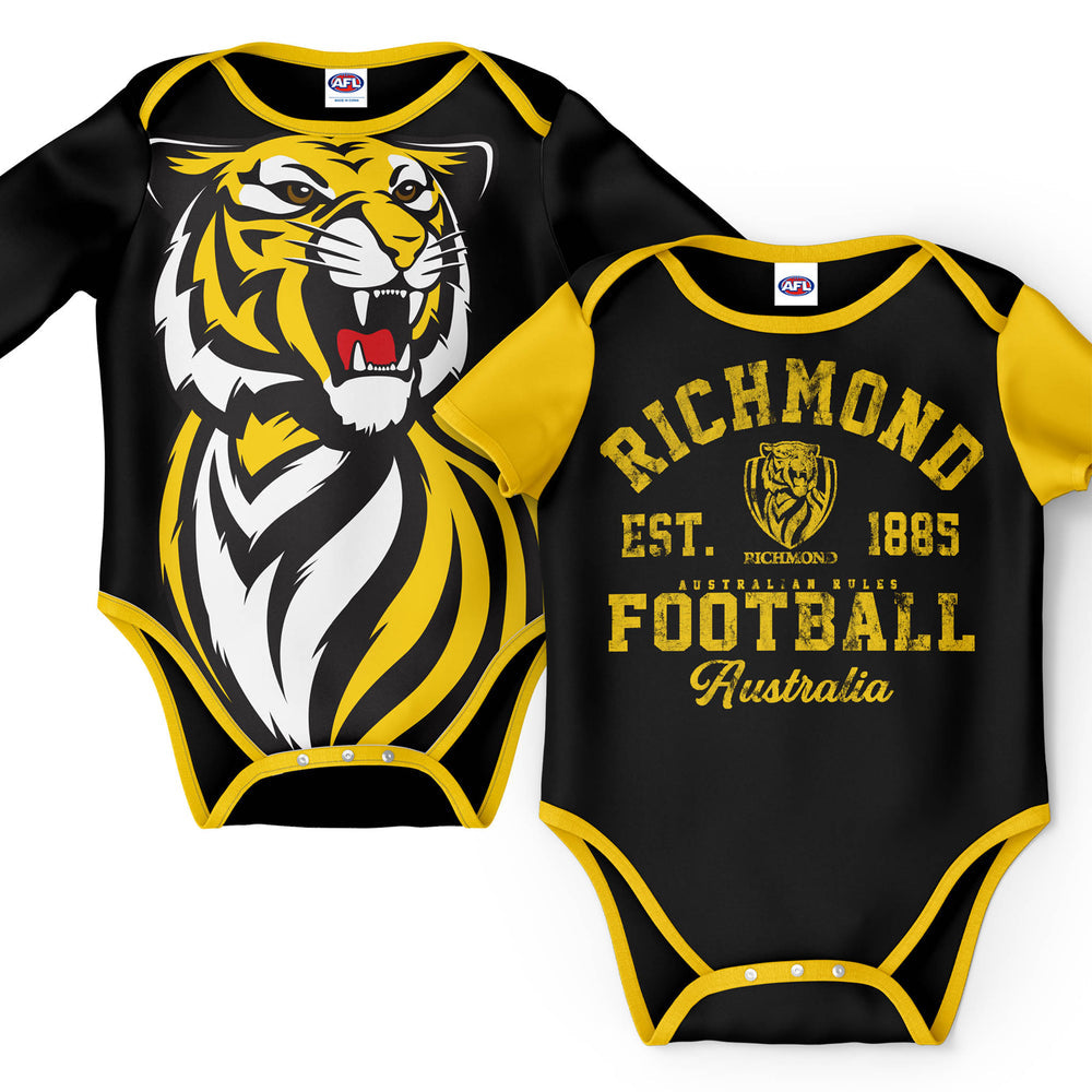 Richmond Tigers AFL 2pc Bodysuit Gift Set
