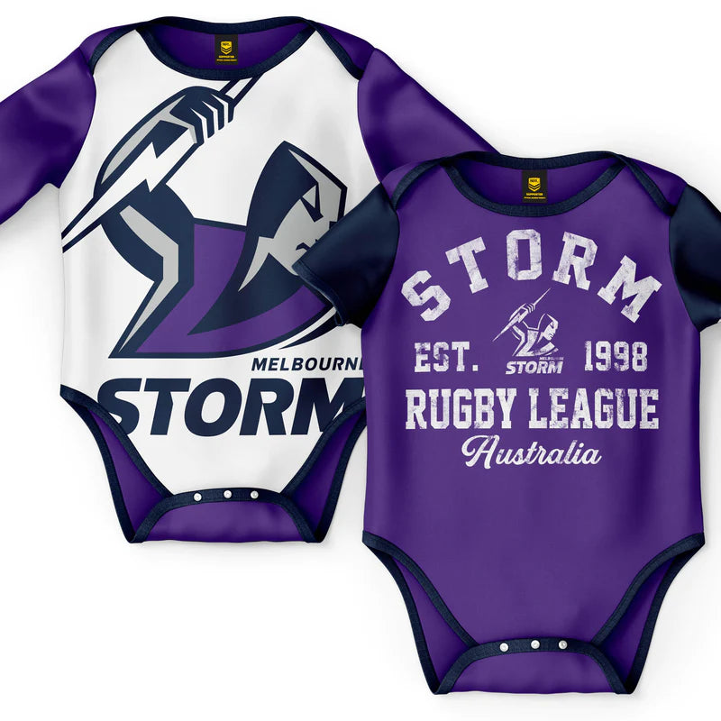 Melbourne Storm NRL 2pc Bodysuit Gift Set