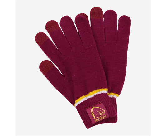 Brisbane Broncos NRL Touchscreen Gloves