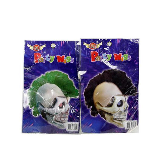 Party Wigs Mohawk Skull Assorted Colours