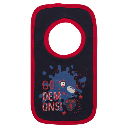 Melbourne Demons AFL W22 Babies 2 Pack Bib Set