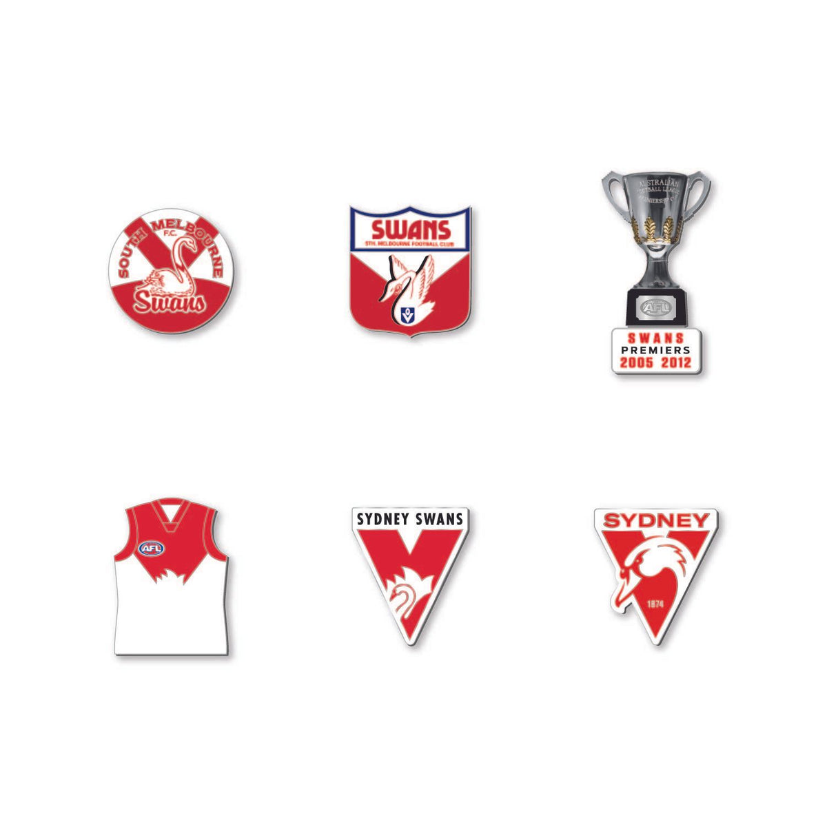 Sydney Swans Logo Pin Set