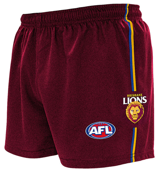 Brisbane lions Kids Replica Logo Footy Shorts