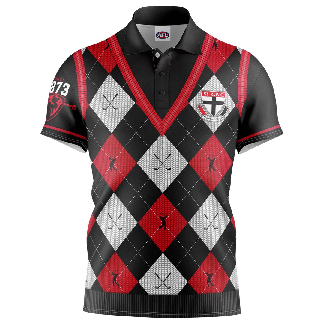 STOCKTAKE SALE St Kilda Saints "Fairway" Golf Polo Shirts