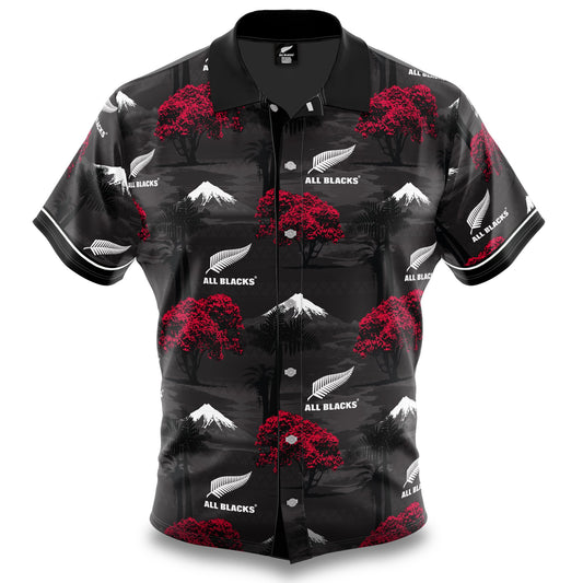 NZ All Blacks 'Pohutukawa' Hawaiian Shirt