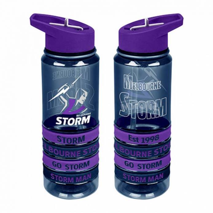 Melbourne Storm Tritan Drinks Bottle With Bands