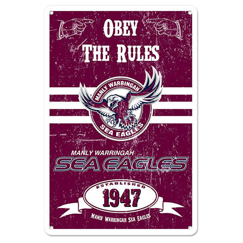 Manly Sea Eagles
Metal Tin Sign
Retro NRL