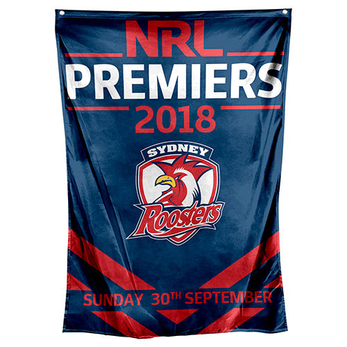 2018 Sydney Roosters Premiership Wall Flag