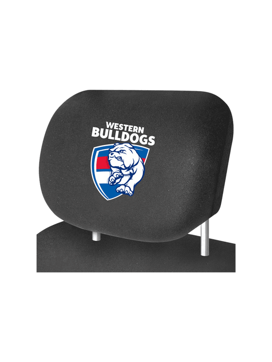 Western Bulldogs AFL Car Head Rest Cover Set Of Two Covers